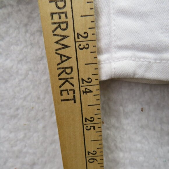 Talbots Pants Womens Size 6 White Denim Jeans Jegging Crop Stretch - Picture 9 of 9